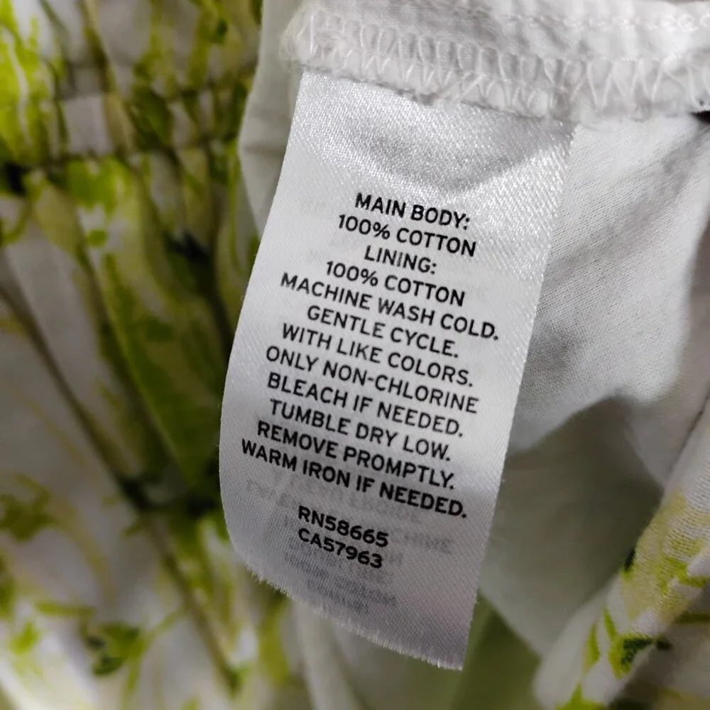 BP Nordstrom Sun Dress Size Small Light Green Floral Puffy Sleeves Pullover - Picture 7 of 8